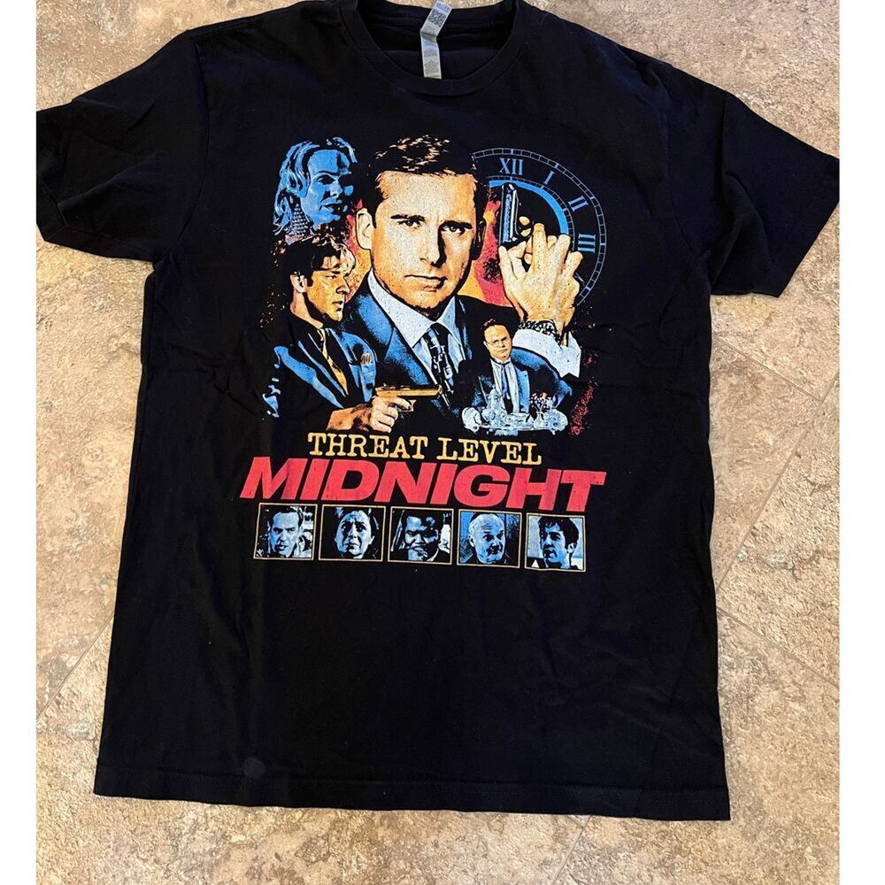 Black Rabbit Threat Level Midnight Retro Vintage Spy Movie T-Shirt, Men's L